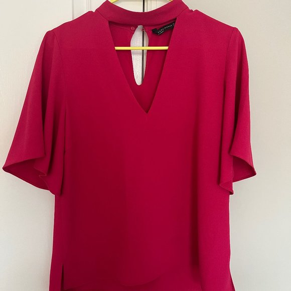 Zara Pink Blouse Top - Picture 1 of 2